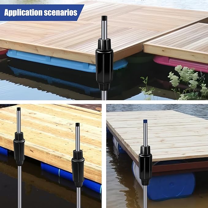 Dock Bumpers for Docking Dock Pole Bumpers,Slip-On Dock Leg Pipes and Mounting Brackets, Vertical Protection, Soft UV-Resistant Marine Grade Vinyl