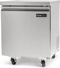 PEAK COLD Commercial Under Counter Stainless Steel Freezer; 27" W