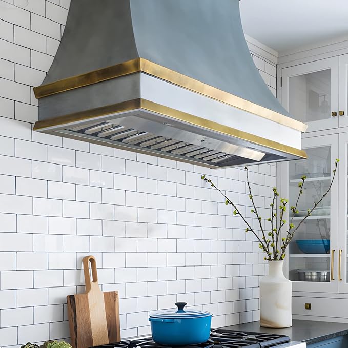 Akicon 36 Inch Range Hood Insert with 3 Speed, Ultra Quiet Stainless Steel Ducted Insert/Built-in Kitchen Vent Hood with Powerful Suction, Dimmable LED Lights and Dishwasher Safe Filters, 600 CFM