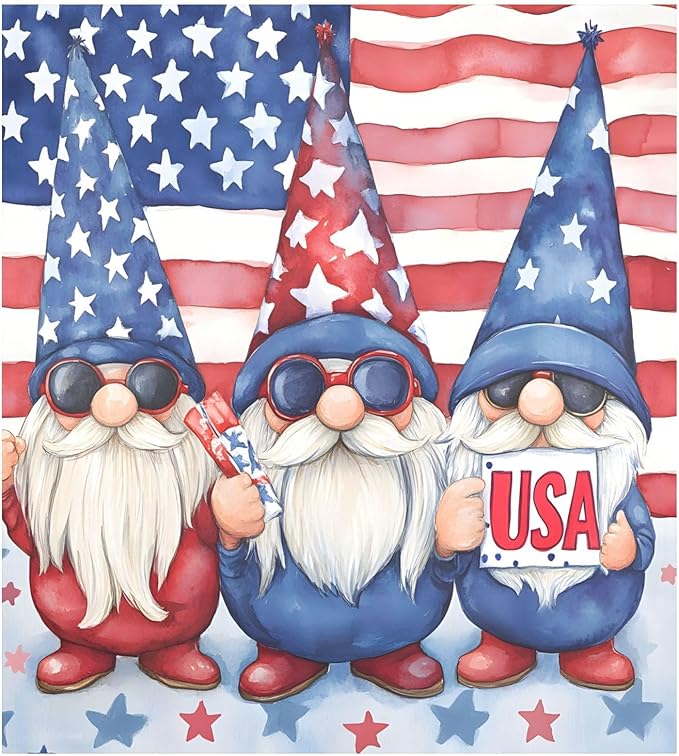 Three Gnomes Flag Dishwasher Magnet Cover Magnet Sticker for Kitchen 23x26in Dish Washer Magnet Cover Refrigerator Magnets Panel Decal Pad