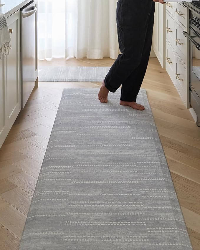 House of Noa Nama Standing Mat – Anti-Fatigue Cushioned Kitchen Mats for Floor | Ergonomic Bounce-Back Foam Kitchen Mats | Anti-Fatigue Mats for Kitchen & Standing | Aspen Dove | 22"x36"