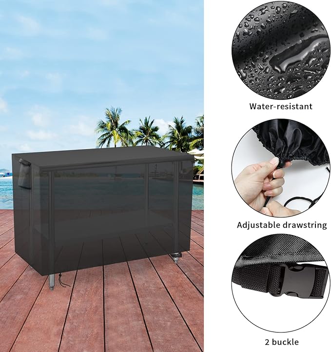 Outdoor Prep Table Cover 30 Inch, Waterproof Fadeproof UV Resistant Patio Stainless Steel Metal BBQ Table Cover All Season Protection for Outdoor Table -30 x 30 x 34 Inch