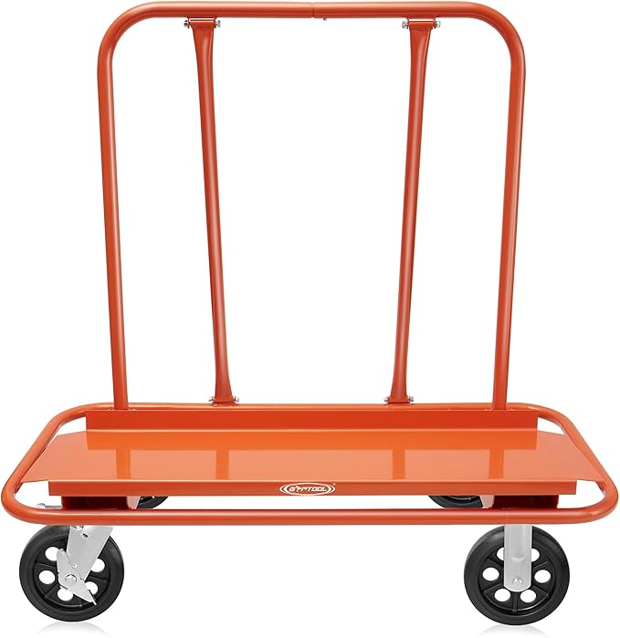 GypTool Heavy Duty Drywall Sheet Cart & Panel Dolly - Orange