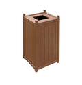 GT2016BRN Recycled Plastic Top Load Trash Container, 16 Gallons, 16"x16"x36", Brown