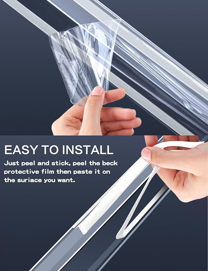 Clear Self-Adhesive Wall Corner Protectors，Corner Guards & Edge Protector for Wall Door Frame Cabinet Baseboard & Door, Table, Stair (24, 40" X 1.0")