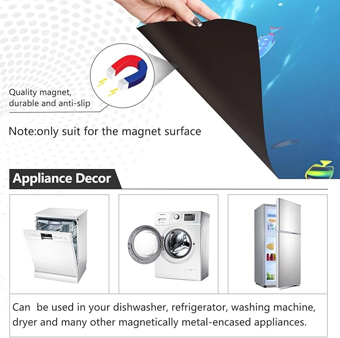 senya Dishwasher Magnet Cover Panel for The Front Sea Turtle Swimming in The Sea Dish Washer Door Sticker