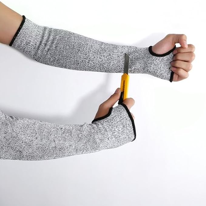 G & F PRODUCTS 100% Kevlar fiber by DuPont Cut Resistant Knit Sleeve, Sold by 6-piece pack