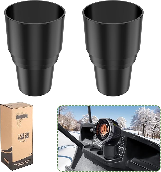 10L0L 2 Pack Golf Cart Cup Holder, Dash Adapter for Portable Propane Heater Cylinder, Universal Replacement Drink Holder for Yamaha EZGO Club Car