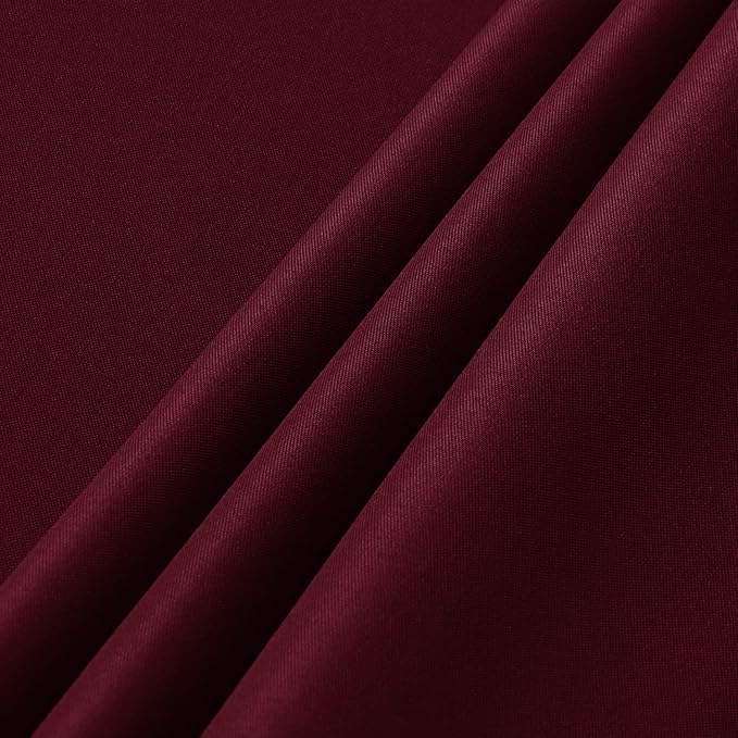 sancua 2 Pack Burgundy Tablecloth 60 x 84 Inch, Rectangle 4 Feet Table Cloth - Stain and Wrinkle Resistant Washable Polyester Table Cover for Dining Tables, Buffet Parties and Camping