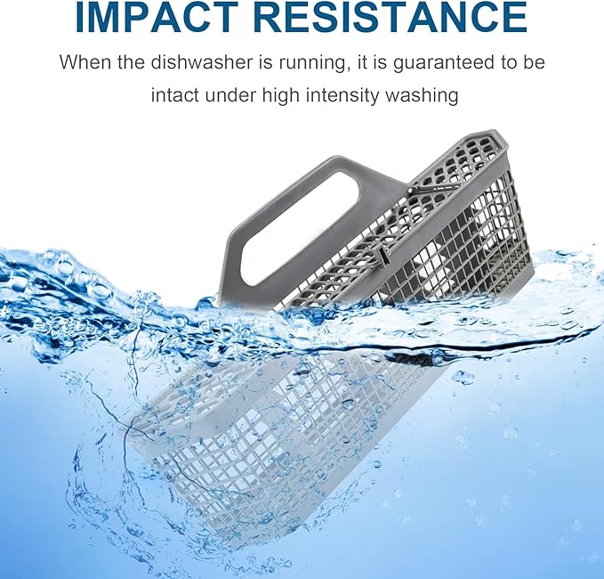 WD28X10128 Dishwasher Silverware Basket Gray By AMI PARTS Replacement (19.7"x3.8"x8.4") for GE Dishwasher, Replace WD28X10127, WD28X10131, WD28X10132 1-year warranty