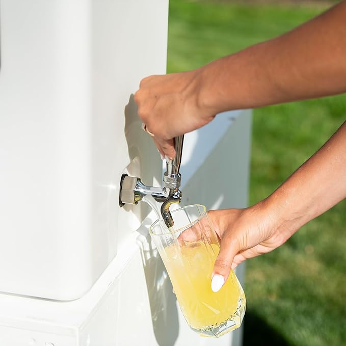 Bevanda - Sperse 5 Gallon Stainless Steel Drink Dispenser - Large Insulated Beverage Dispenser for Parties, Catering, and Home Entertaining - Leakproof & Durable (White)