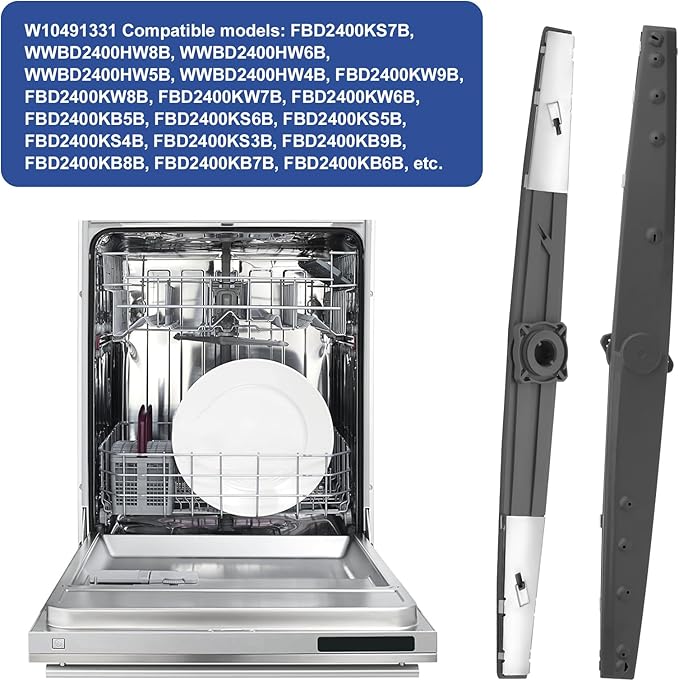 WPW10491331 Dishwasher Lower Spray Arm For Whirlpool Amana Admiral Maytag Dishwasher Spray Arm,Replaces W10491331, 2312843,PS11755592 Dishwasher Parts