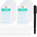 Lionshop Heavy Duty Emergency Shower and Eyewash Test Record, Double-Sided Inspection Record Tag, 5.75" Height x 3" Width, 0.375" in Brass Eyelet Size, Green Ink on White (Pack of 50)