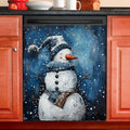 Winter Snowman Dishwasher Magnet Cover,23" x 26" Dishwasher Cover Magnetic Decal Vinyl Sticker Christmas Holiday Seasonal Kitchen Decor Refrigerator Magnets Self Adhesive Wrap