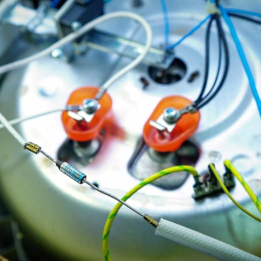 MECCANIXITY Universal Rice Cooker Temperature Fuse, 192°C 10A 250V Metal Thermal Fuse with Both End Terminal Fiberglass Sleeving for Electric Pressure Cooker Repair Part
