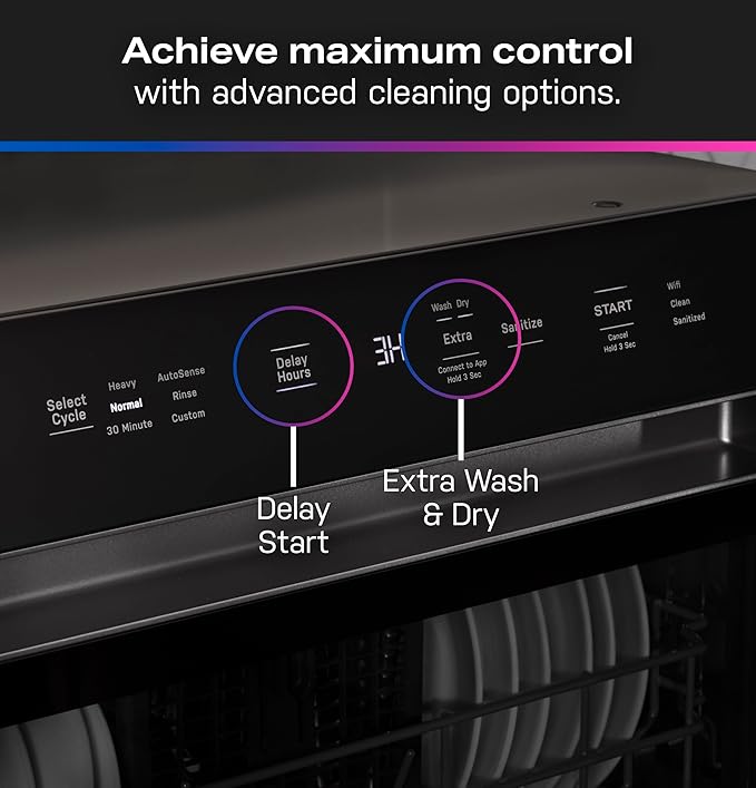 GE Profile Countertop Dishwasher, Energy Star, 6 place settings, 6 wash cycles, WiFi Connected, with Built-In Capabilities