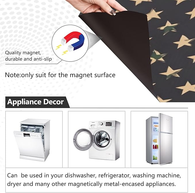 Camouflage USA Flag Black Dishwasher Magnet Cover for Front Panel Magnetic Dishwasher Cover Decorative Refrigerator Magnet Covers Dishwashers Magnetic Sticker for Kitchen Decor, 23" x 26"
