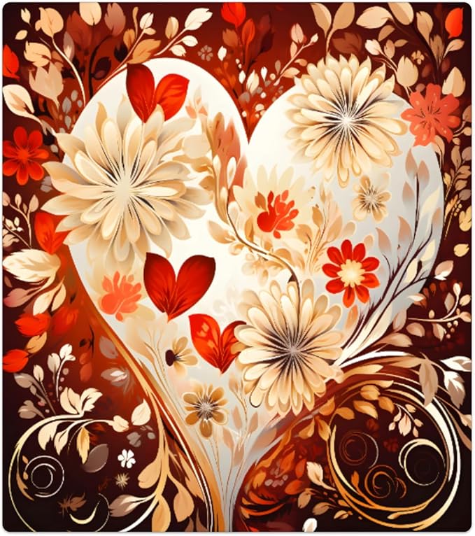 Valentine's Day Love Flowers Dishwasher Magnet Cover, Reusable Refrigerator Panel Stickers Microwave Front Door Covers Magnets for Kitchen Home Appliances Holiday Party Decorations 23 X 26 in