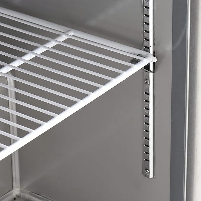 Kratos Commercial Undercounter Freezer, 2 Door 60" Wide All Stainless Steel Freezer for Restaurants, 15 Cubic Ft, 115V (67K-306)
