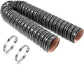 NOWBALL 3in Automotive Air Duct Hose, Length 2 Meter-6.6ft, 3" Silicone Flexible Cooling Ducting, 76mm High Heat Brake Exhaust Hose for Car, Garage, Dryer Air System Black