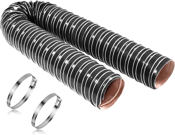 NOWBALL 3.5in Automotive Air Duct Hose, Length 1 Meter-3.3ft, 3.5" Silicone Flexible Cooling Ducting, 89mm High Heat Brake Exhaust Hose for Car, Garage, Dryer Air System Black