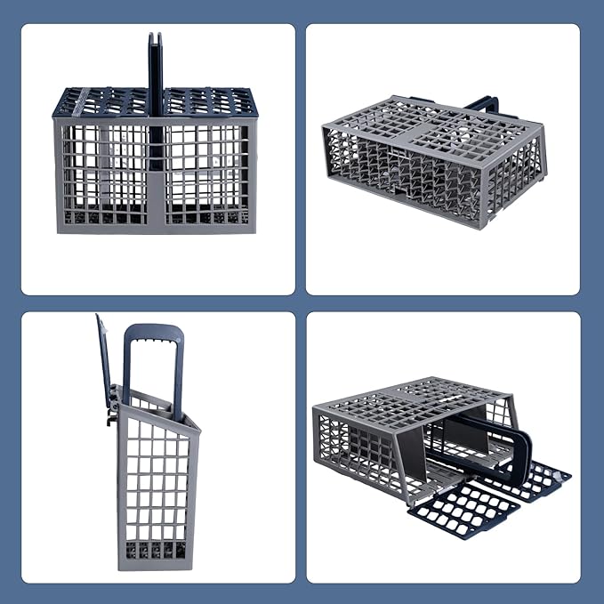 Dishwasher Cutlery Basket (9 x 3 x 10.3 inches) Fit For samsung DD82-01112A / ‎DD94-01013A / DD97-00250A Silverware Utensil Basket - Competible With Samsung, whirlpo-l, Bosch etc. Parts DD82-01384A