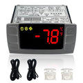 XR03CX-4N0F1 Temperature Controller with Sensor Probe, 120V Thermostat Controller Compatible with Dixell Temperature Controller Fit for Refrigerators/Freezer Replace # XR03CX, W0302186, XR03CX-4N1C0