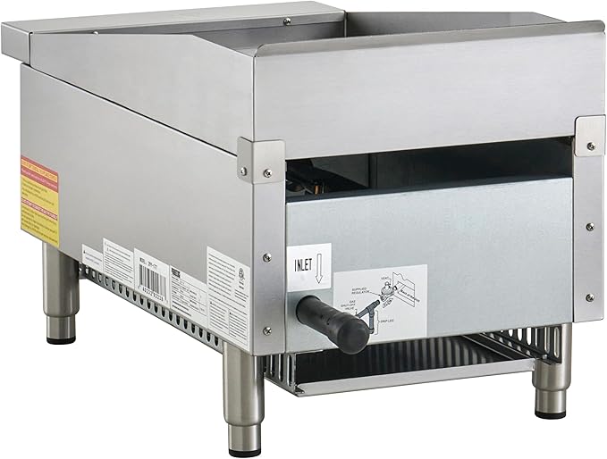 Kratos 15" Wide Commercial Restaurant Gas Countertop Griddle, Thermostatic Controls, 1 Burner, 30,000 BTU Output (29Y-177)