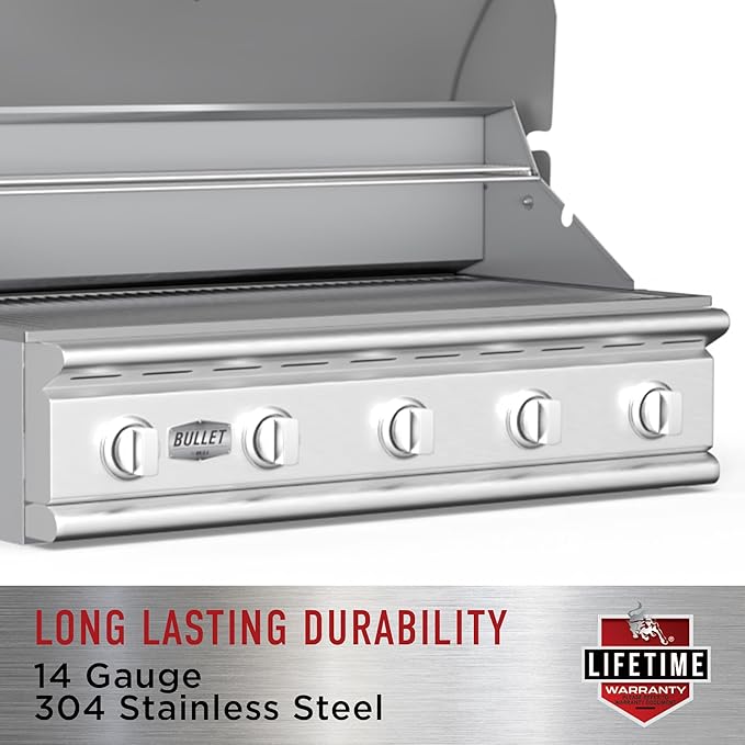Bull Outdoor Products 69008 LP Steer Premium Drop in Grill, Liquid Propane, Silver