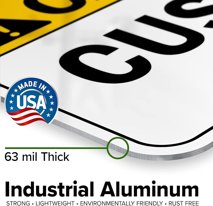 Custom Caution Sign, Ansi Sign, Osha Compliant, 12x18 Inches, Rust Free .063 Aluminum, Fade Resistant, Made in USA by My Sign Center