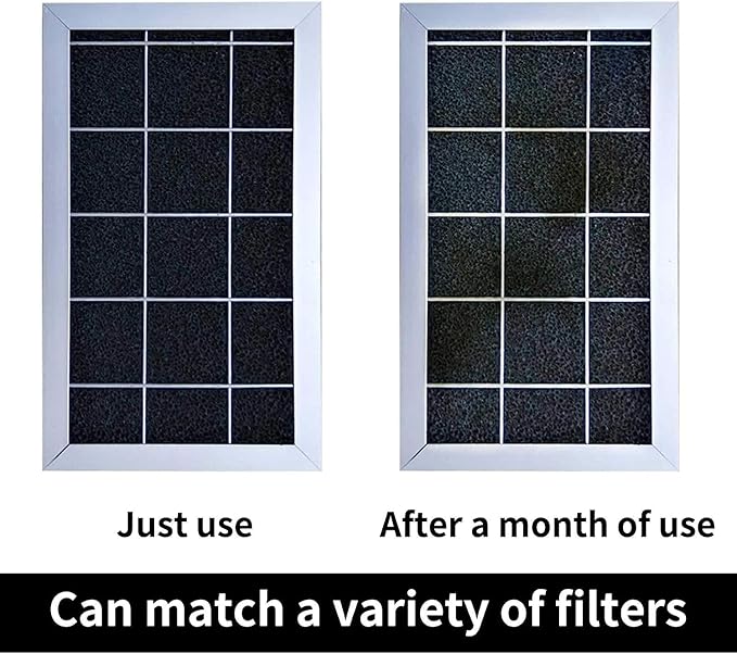 Cut-to-Fit Activated Carbon Filter Sheet Charcoal Air Vent Filters Pad Black Range Hood AC Replacement Fabric Filter 1 Pack 16" x 48" x 0.125"