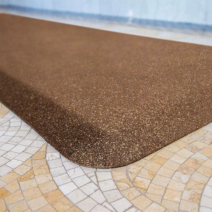 WellnessMats Anti-Fatigue Granite Motif Kitchen Mat,72 Inch by 24 Inch, Copper
