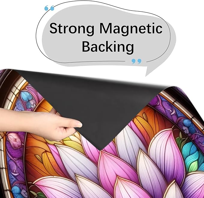 Ethnic Flower Pink Dishwasher Magnet Cover for The Front Dishwasher Door Cover Panel Decals Magnetic Refrigerator Cover for Kitchen Farmhouse Home Decor 23 X 26 in