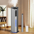 Humidifiers for Bedroom - GloryAir 2.38Gal/9L Dual Atomizers Top Fill Humidifier for Large Room 2000ft² with Auto Rotation 7-Color Light Humidistat Quiet Commercial Humidifiers for House Plants Baby