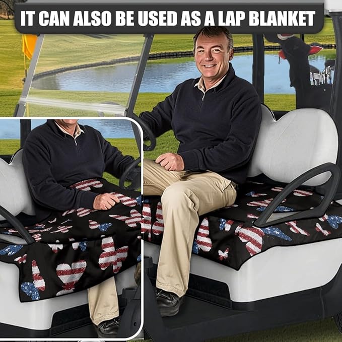 Golf Cart Seat Cushion Cover with Sweat Absorbing Microfiber Fabric and Waterproof Protection for Comfortable Outdoor Seating