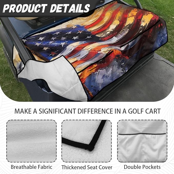 Golf Cart Seat Cushion Cover Designed for Outdoor Protection, Featuring Waterproof Layer and Soft Breathable Fabric
