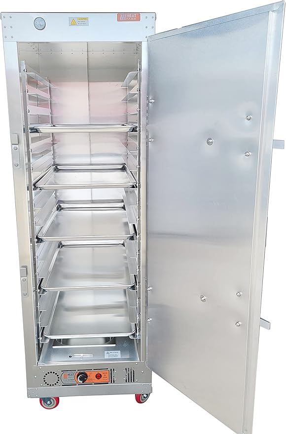 HeatMax 6 Foot Large Commercial Electric Food Warmer Holding Cabinet. Made in USA with Service and Support, Fits Full Size Pans, Churches, Schools, Catering, Fully Assembled, 120V Plug