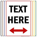 Custom Arrow,Custom Directional Sign, Two Way Arrow,10x14 Inches, 55 mil thick HDPE (high density polyethylene), Made in USA by My Sign Center