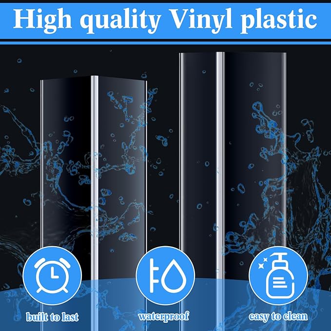 Sasylvia 10 Pcs Wall Corner Protector Guards, Vinyl 3/4 x 48 Inches Corner Trim Molding, Avoid Scratching Scuffs, Ease Install and Cleaning for Door Countertop Furniture Cabinet Protection, Clear