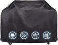 KPT BBQ Grill Covers Heavy Duty Waterproof - 60-68 Inches, UV & Fade Resistant, All Weather Universal Gas Grill Cover for Weber, Brinkmann, Char Broil, Nexgrill - Black