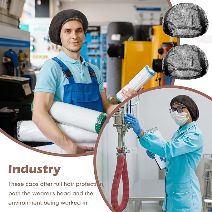 Yahenda 2000 Pcs Disposable Hair Nets Bulk 21 Inch Non Woven Bouffant Caps for Food Service Cooking Medical Salon Spa Beauty