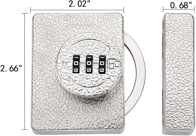 Silvery Cabinet Lock,3 Digit Password Keyless,Anti Pry Mechanical Password Lock,Protect Privacy,for Drawer,Cabinets,Locker, Closet,Windows,Sliding Door,Bathroom,and Garden