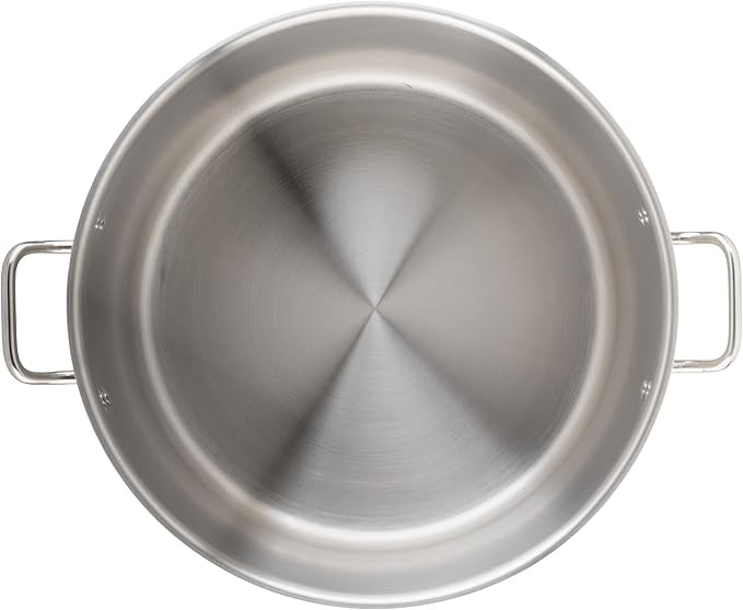 Winco Heavy-Duty Stainless Steel Stock Pot with Cover, 60 Quart