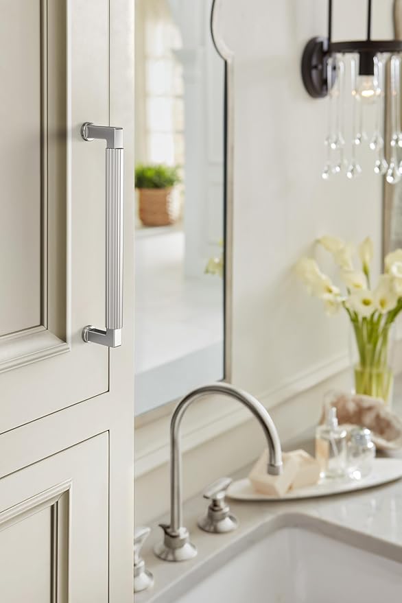 Amerock Ballard 6-5/16 inch (160mm) Center-to-Center Polished Chrome Cabinet Pull, BP3764526