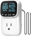 Digital Temperature Controller Outlet, 15A/1800W Heavy Duty Thermostat Plug, VA LCD Display, Heating/Cooling Control, -40°F~210°F, 4 Timer Modes, for Greenhouse Incubator Homebrew W01TC06