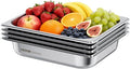 VEVOR 4 Pack Stainless Steam Hotel Pan, 1/2 Size Table Steam Pan, 2.5 Inch Deep Anti Jam Restaurant Supplies Reusable Rustproof Catering Storage for Home, Party, Restaurant, Hotel, Buffet