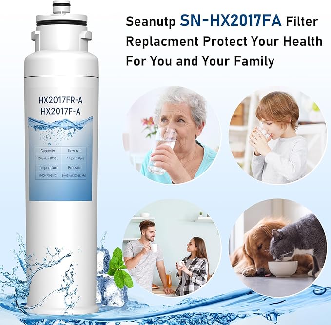 HX2017FR-A Water Filter Compatible with Insignia NS-WF26FD9-1 WF26FD9-1 (2 Pack)