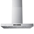Island Range Hood 42 Inch, 980 CFM Island Mount Range Hood with Dual-Sided Touch/Gesture Control, Ceiling Mount kitchen Hood, Convertible Ducted/Ductless, 3-Speed Fan&4 LED Lights, 4 Baffle Filters