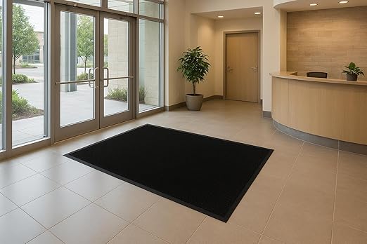 Guardian UG040635 Elite Guard Berber Indoor/Outdoor Floor Mat, 48" x 72", Black