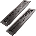 2x12 Inches 2 Pack Heavy Duty Walkable Floor Register Easy Adjust Air Supply Lever Floor Vents - Seattle Design - Vent Cover for Home Floor - Oil Rubbed Bronze
